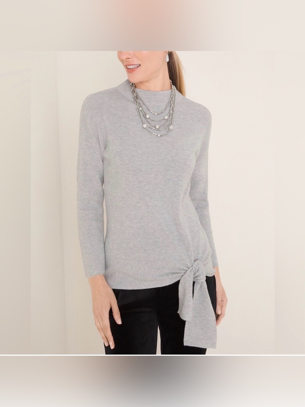 Chico’s Side-Tie Pullover Sweater - Size Large